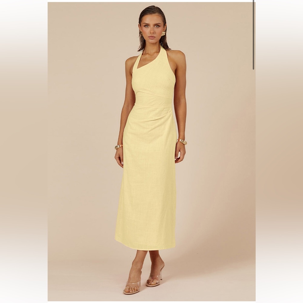 Runaway the Label - SAPHIRA LONG MIDI DRESS - LEMON